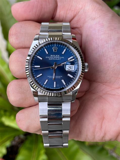 referenza rolex datejust 36 mm white dial|rolex datejust 36 blue motif.